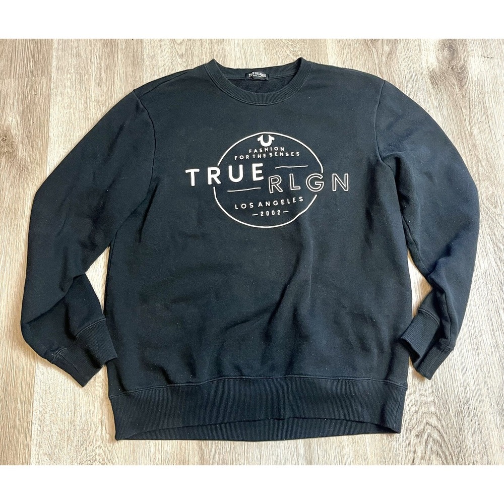 True Religion Crew Neck Sweatshirt Mens Large Fashion For The Senses